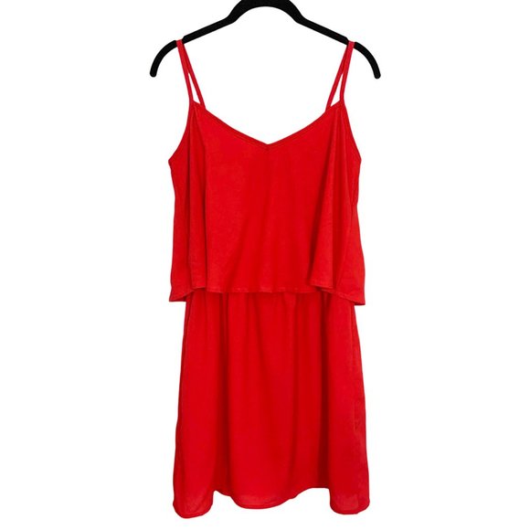 BeBop Dresses & Skirts - Red Sleeveless Flowy Summer Dress w/ Waist Cinch